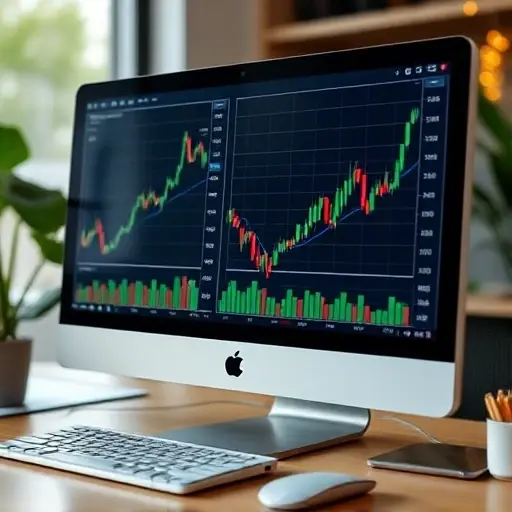 Interfaz de la plataforma Exacto Tradelux con gráficos de trading